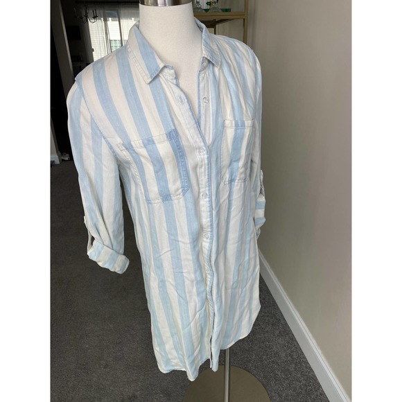 Velvet Heart chambray striped tencel dress, size small - Picture 9 of 12